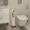 Black Freestanding Metal Toilet Paper Holder Stand